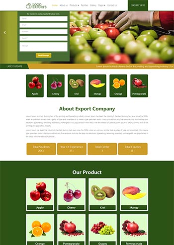 HTML5进出口水果公司宣传静态网站模板