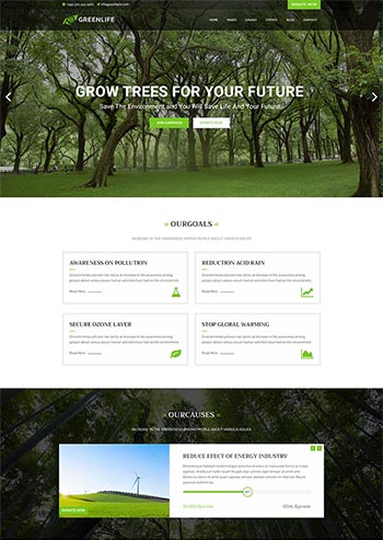 绿色环保公益网站模板，环境保护网站模板