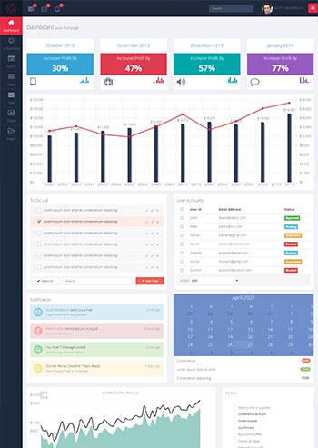 cms管理系统后台模板 Atomios7风格cms后台网站模板