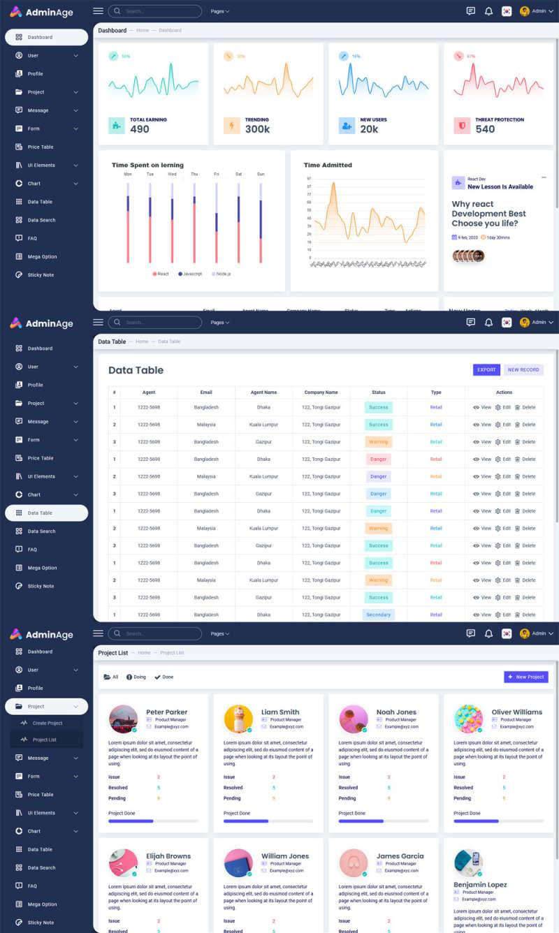 Bootstrap邮箱管理社区博客后台管理系统html静态网站模板