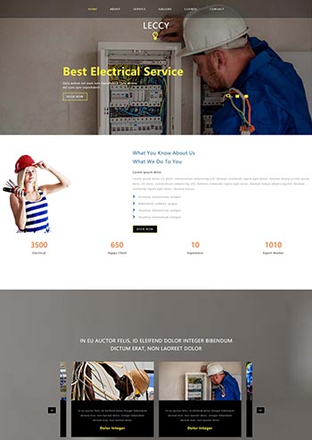 HTML5电气服务企业网页模板下载