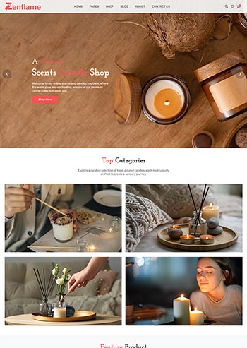香薰蜡烛在线商城前端静态网站模板