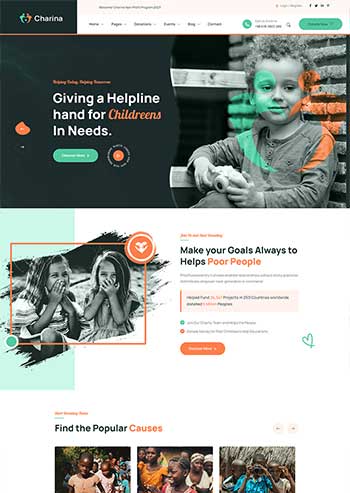 HTML5儿童公益慈善网站前端静态网页模板